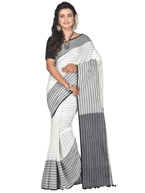 women striped handloom saree - 21536866 -  Standard Image - 0