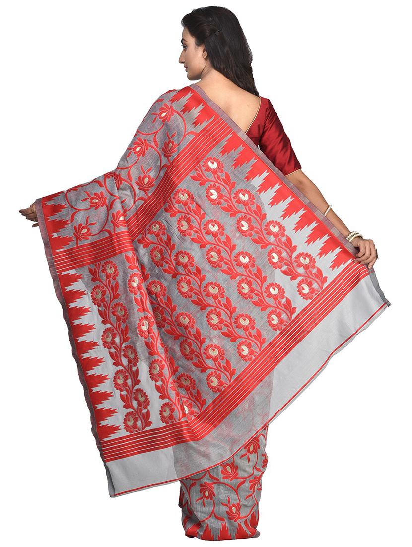 women self design jamdani saree - 21536875 -  Standard Image - 1