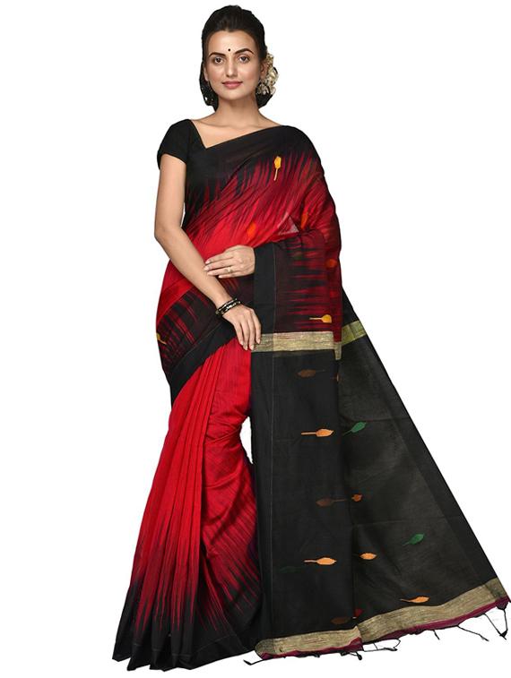 women red woven handloom saree - 21536892 - Zoom Image - 0