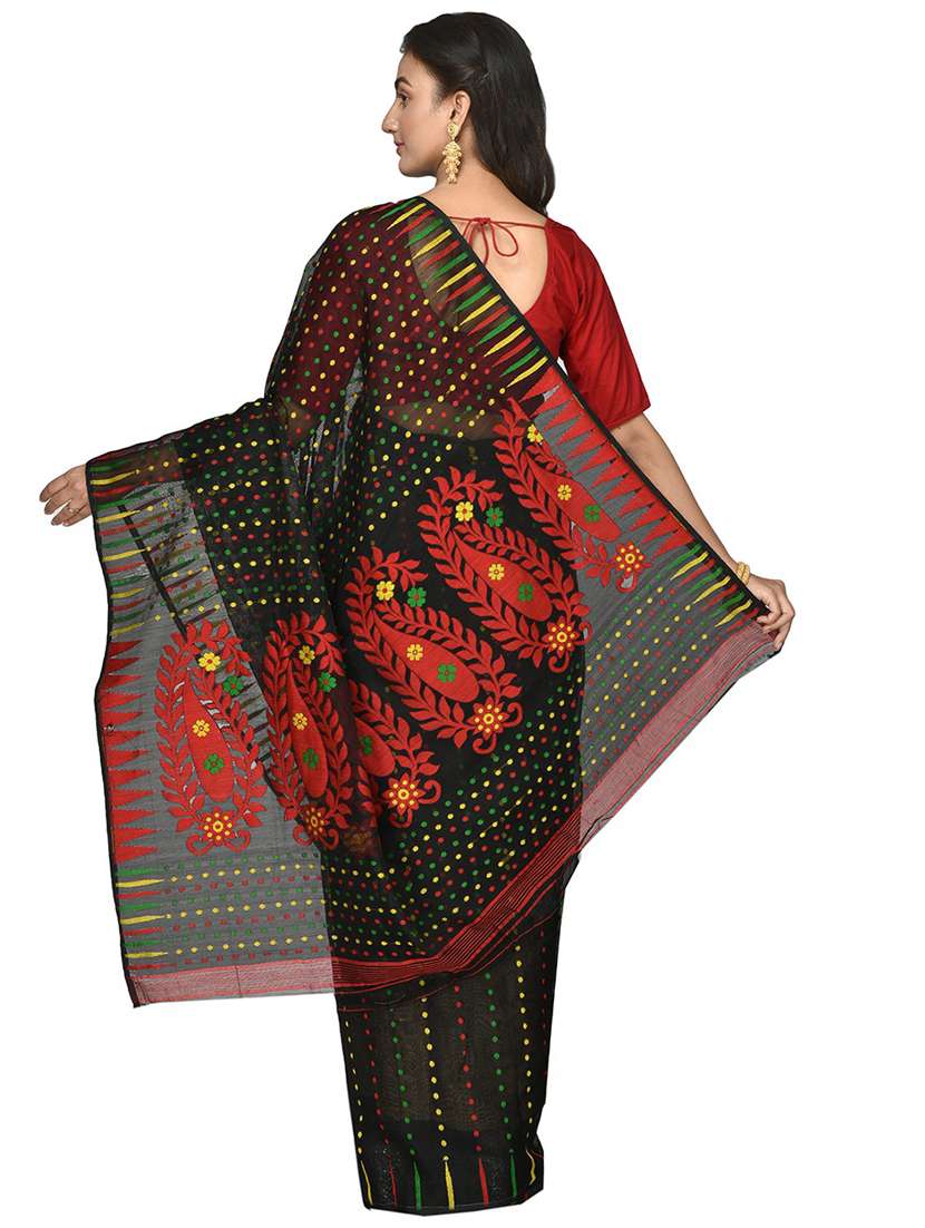 women self design jamdani saree - 21536912 -  Standard Image - 1