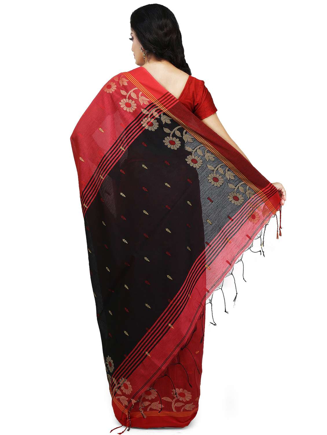 women self design handloom saree - 21536970 - Standard Image - 1