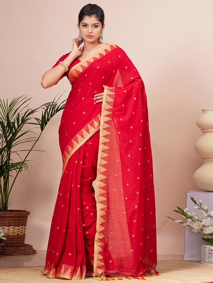 women red self design handloom saree - 21537024 - Zoom Image - 0