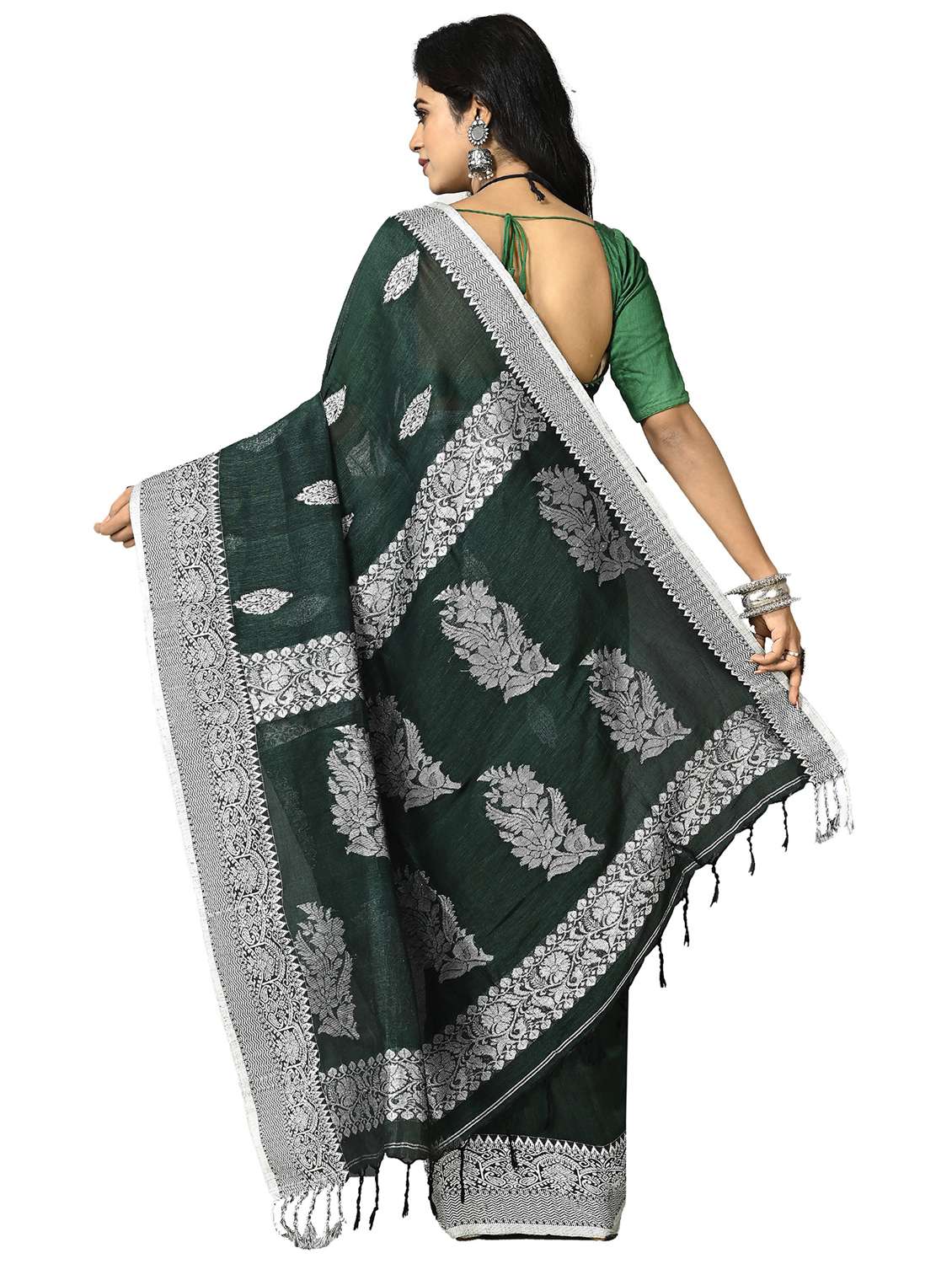 women self design handloom saree - 21537041 -  Standard Image - 1