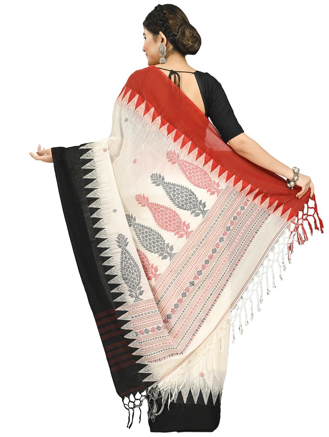 women self design handloom saree - 21537058 -  Standard Image - 1