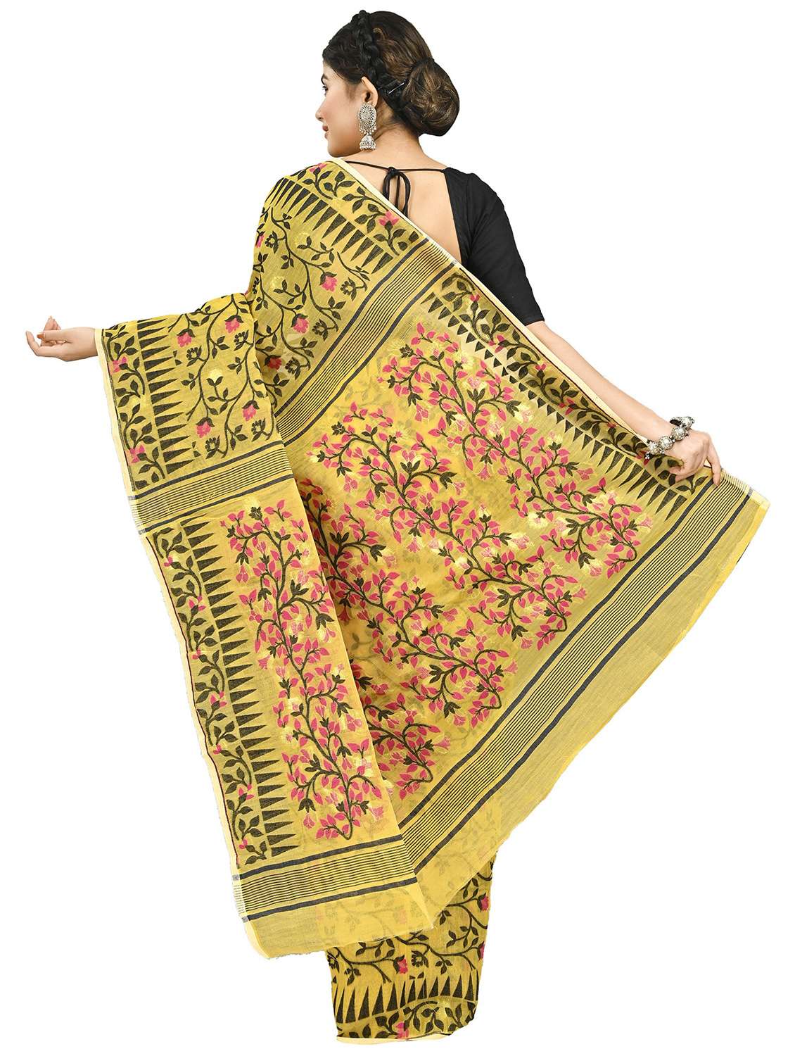 women floral jamdani saree - 21537059 -  Standard Image - 1