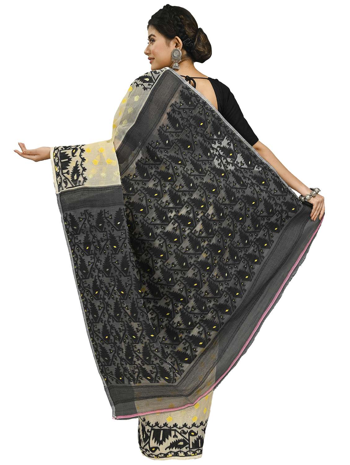 women self design jamdani saree - 21537063 -  Standard Image - 1