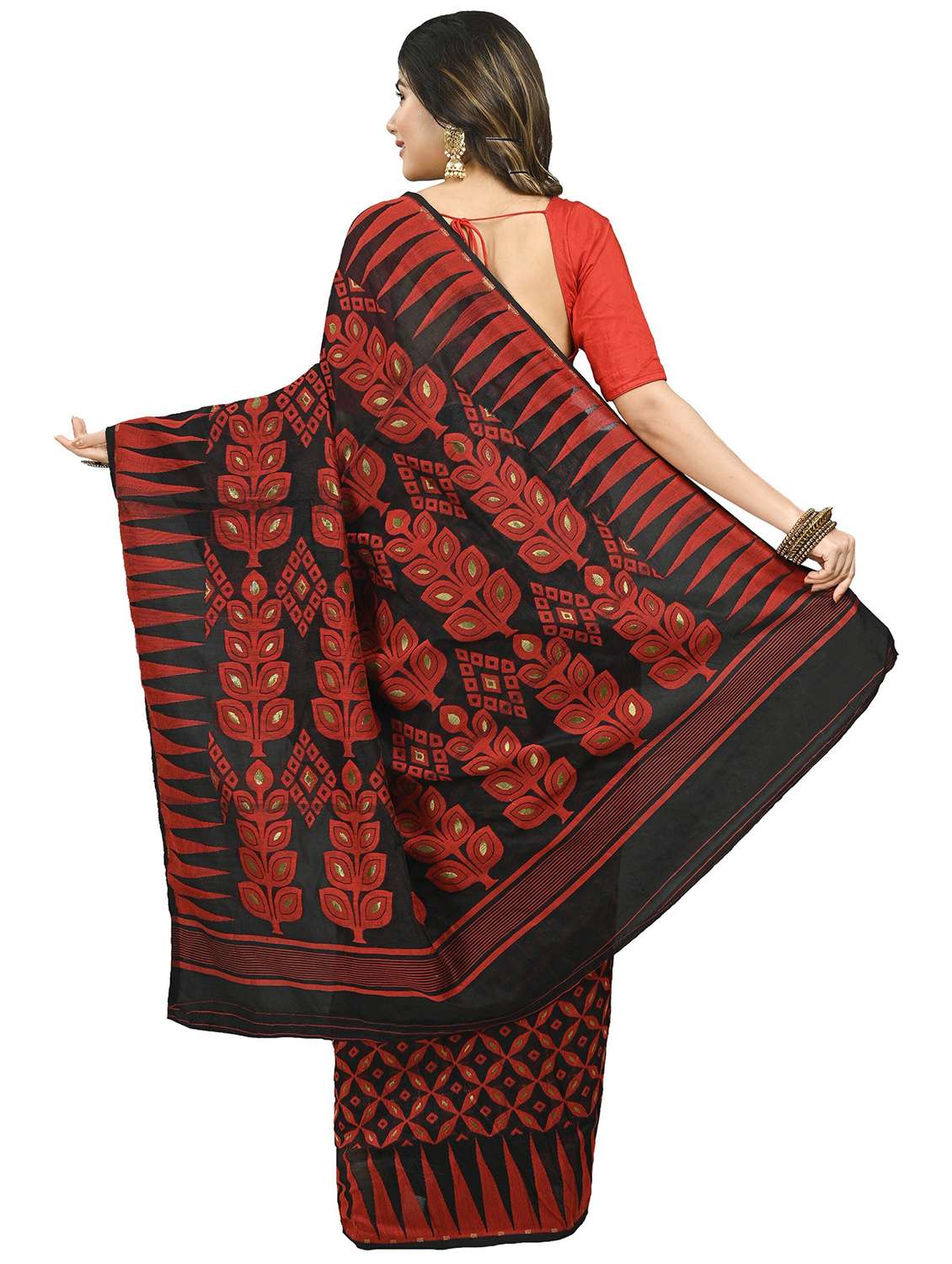 women self design jamdani saree - 21537073 -  Standard Image - 1