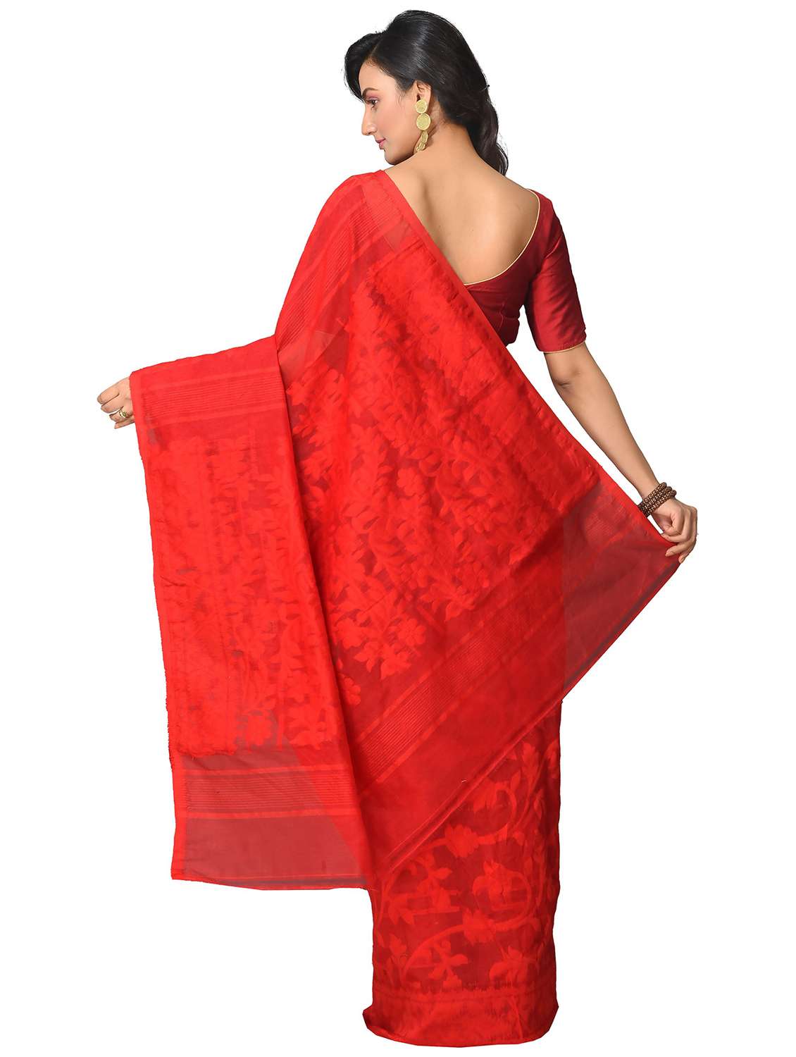 women self design jamdani saree - 21537081 -  Standard Image - 1