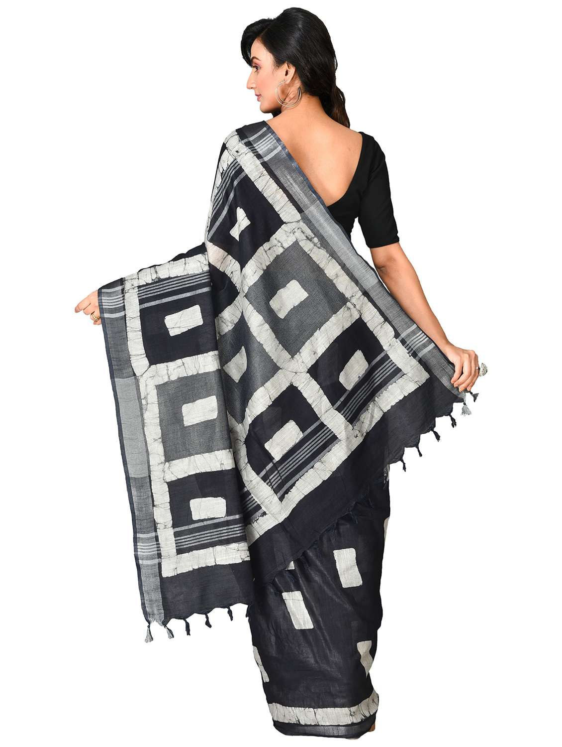 women black handloom saree - 21537082 -  Standard Image - 1
