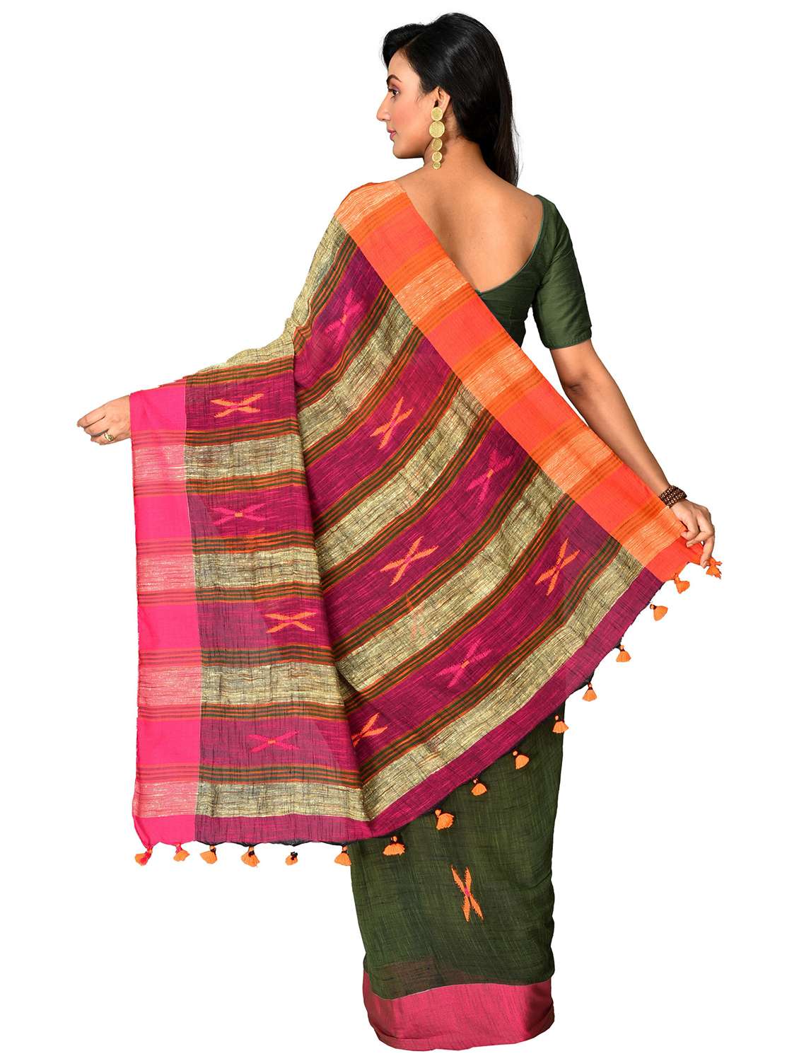 women self design handloom saree - 21537099 -  Standard Image - 1