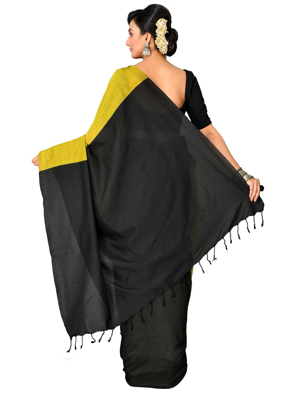 women solid half & half saree - 21537101 - Standard Image - 1