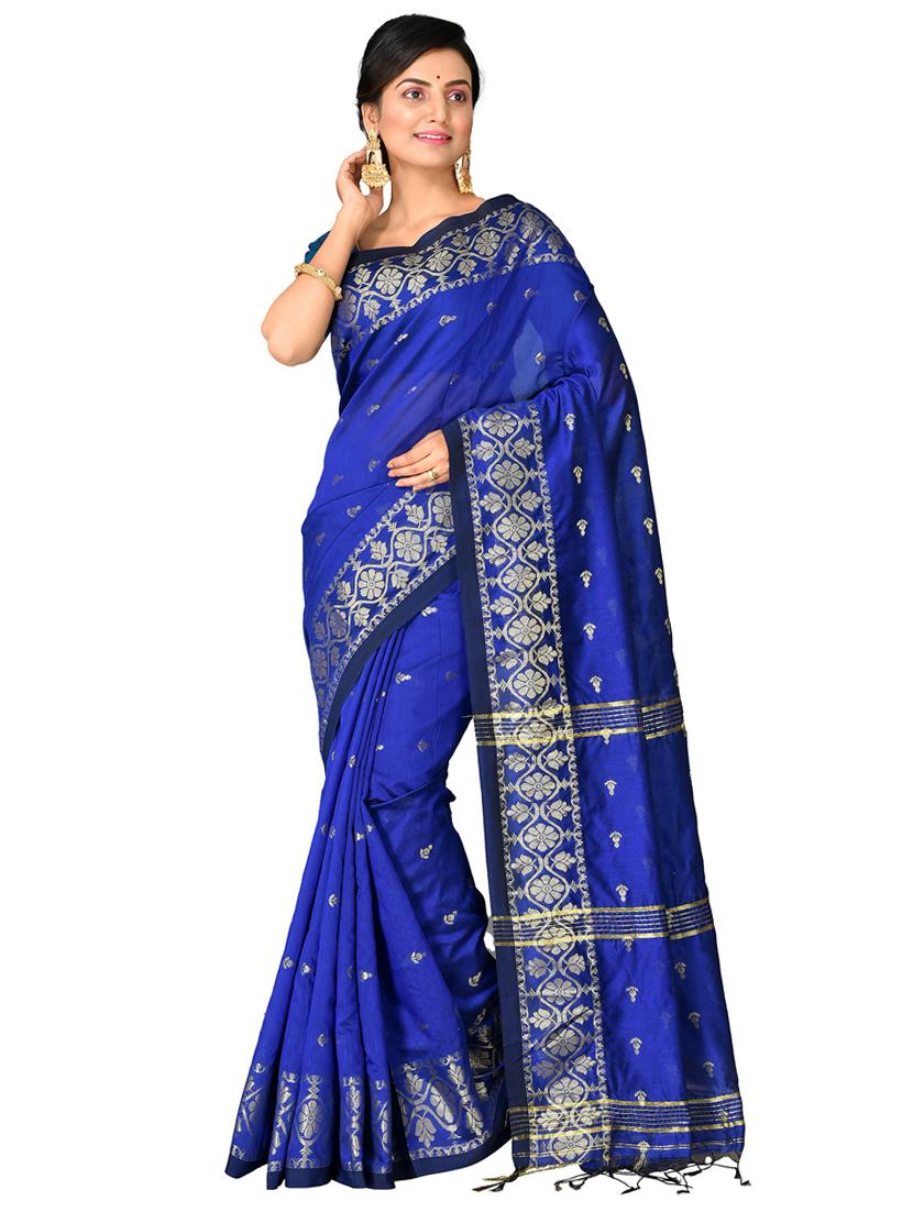 women self design chanderi saree - 21537119 - Zoom Image - 0
