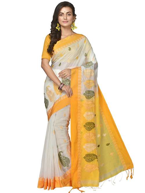 women self design handloom saree - 21537127 - Standard Image - 0