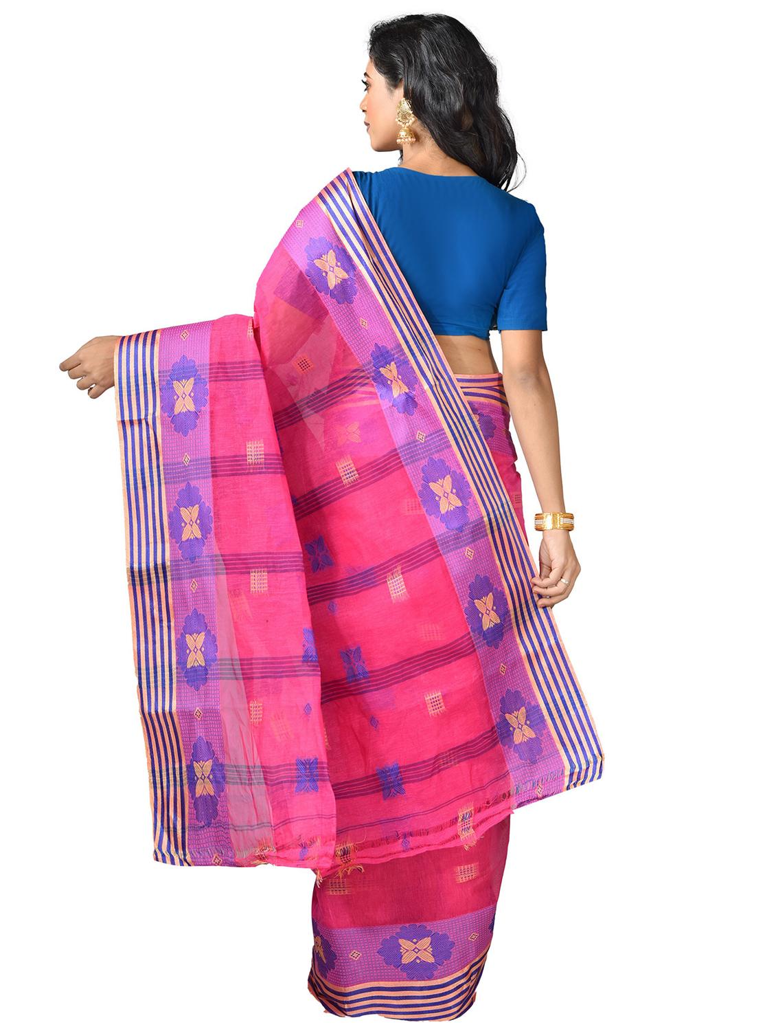 women self design tant saree - 21537140 - Standard Image - 1