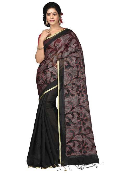 women self design handloom saree - 21537183 - Standard Image - 0
