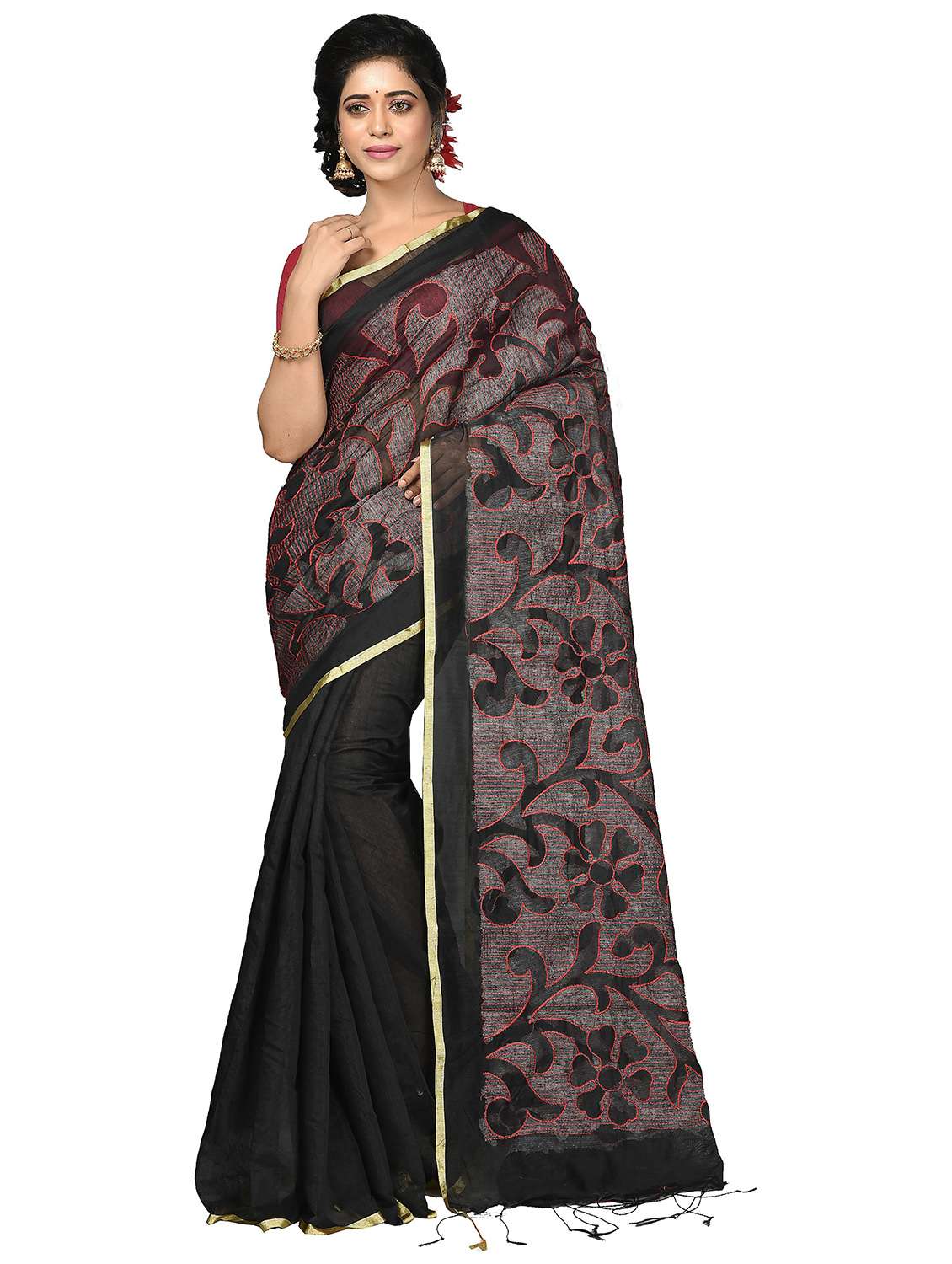 women self design handloom saree - 21537183 - Zoom Image - 0