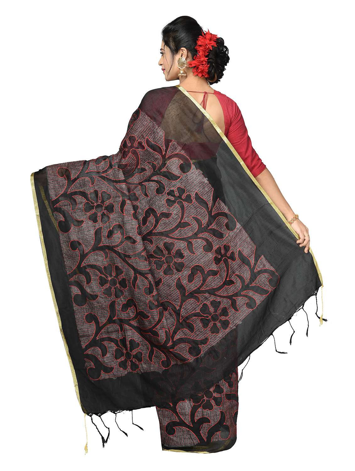 women self design handloom saree - 21537183 -  Standard Image - 1