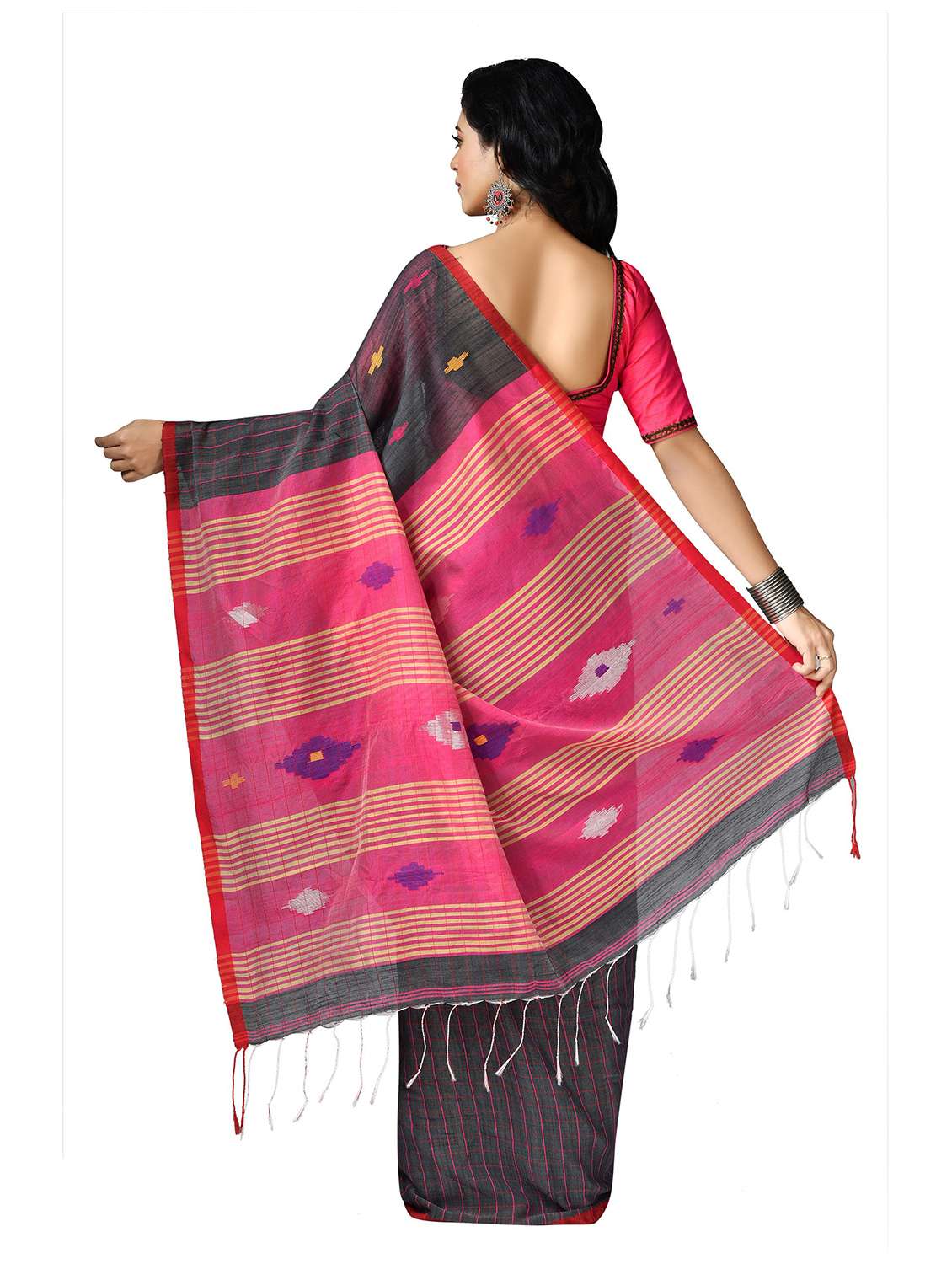 women self design handloom saree - 21537192 -  Standard Image - 1