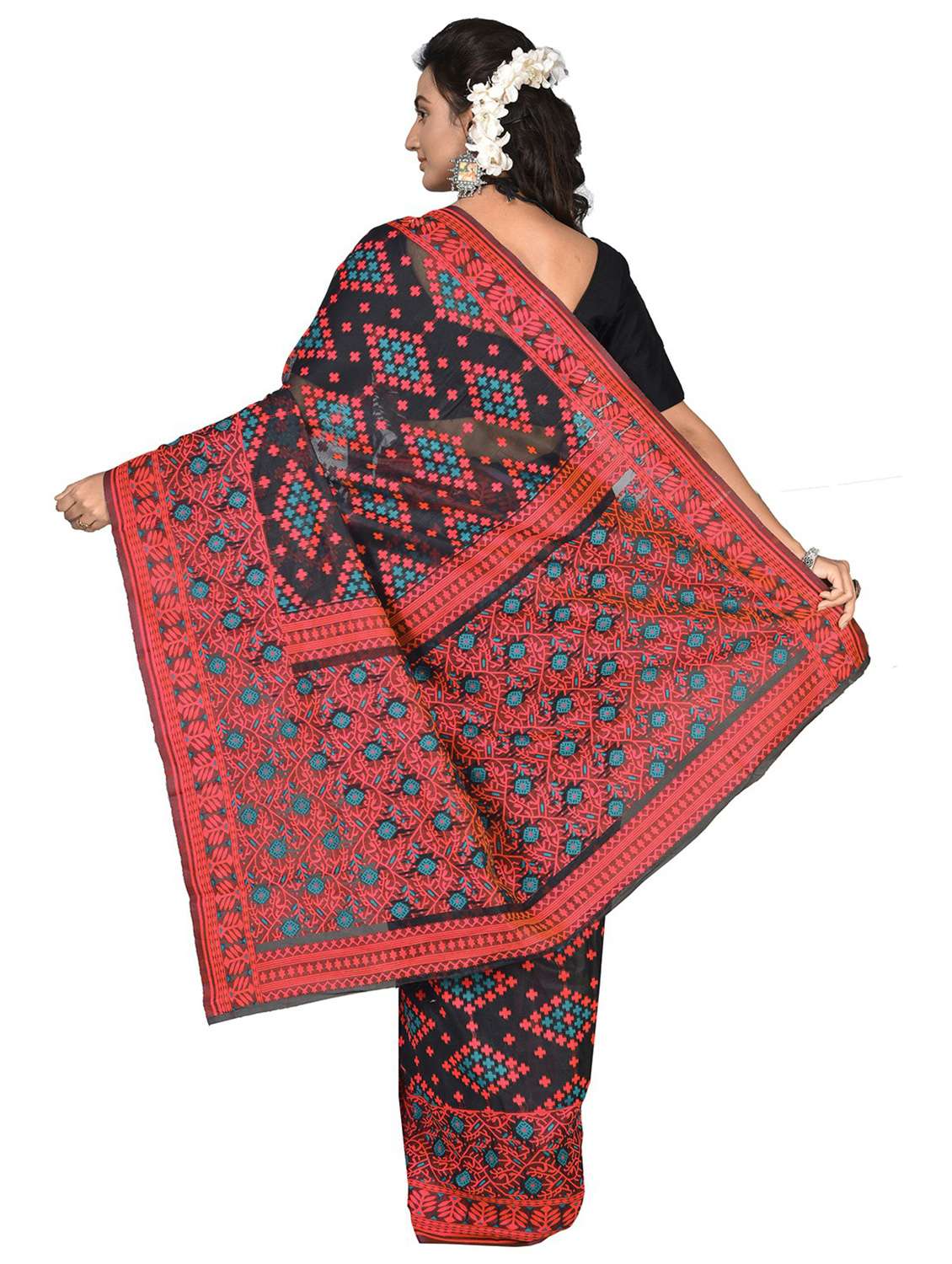 women self design jamdani saree - 21537205 -  Standard Image - 1