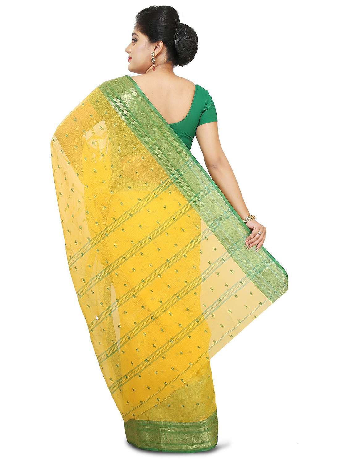 women self design tant saree - 21537229 -  Standard Image - 1