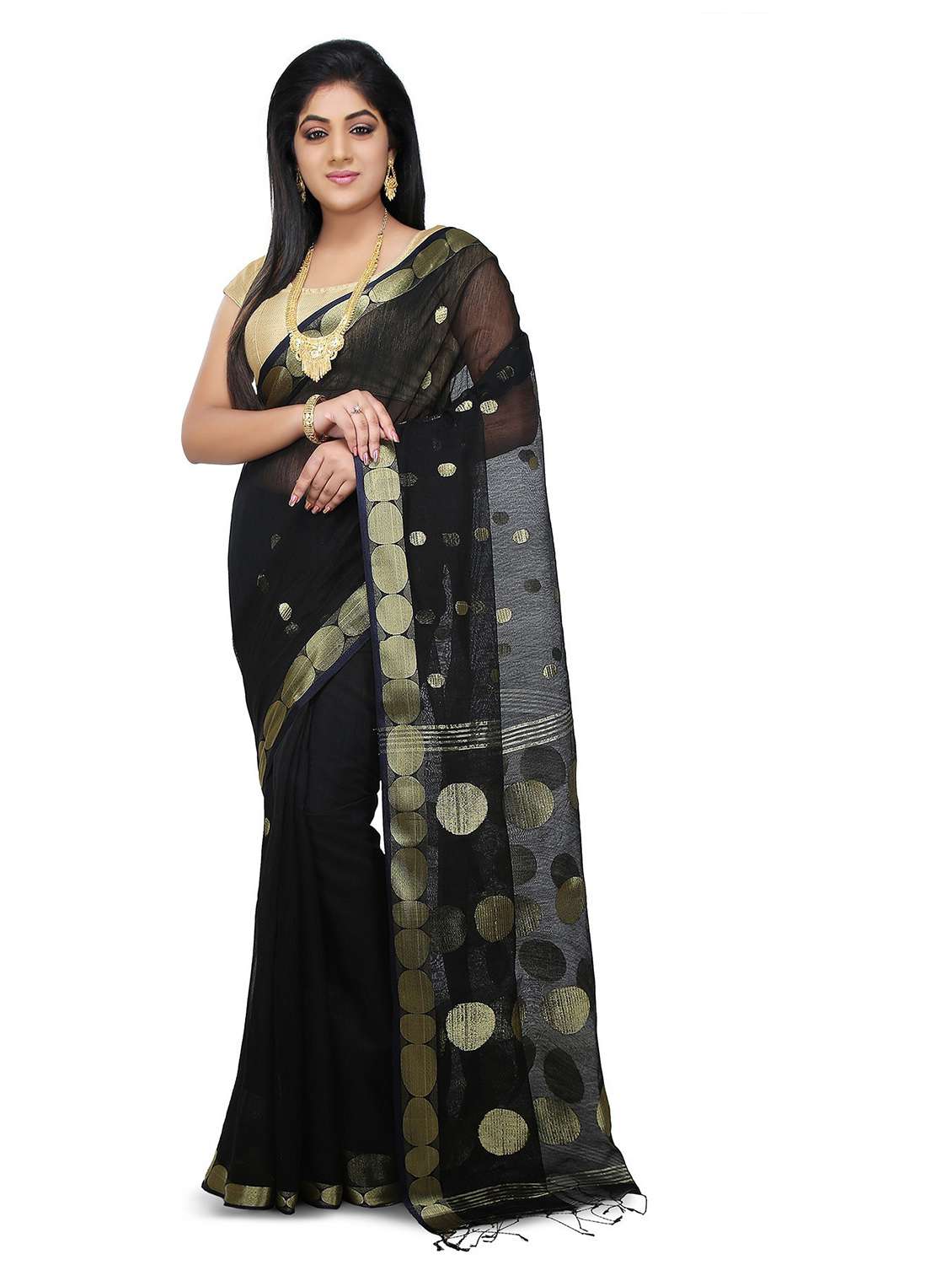 women self design tant saree