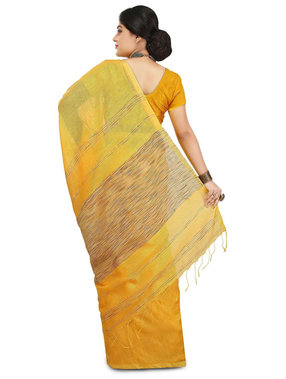 women solid assam silk saree - 21537256 - Standard Image - 1