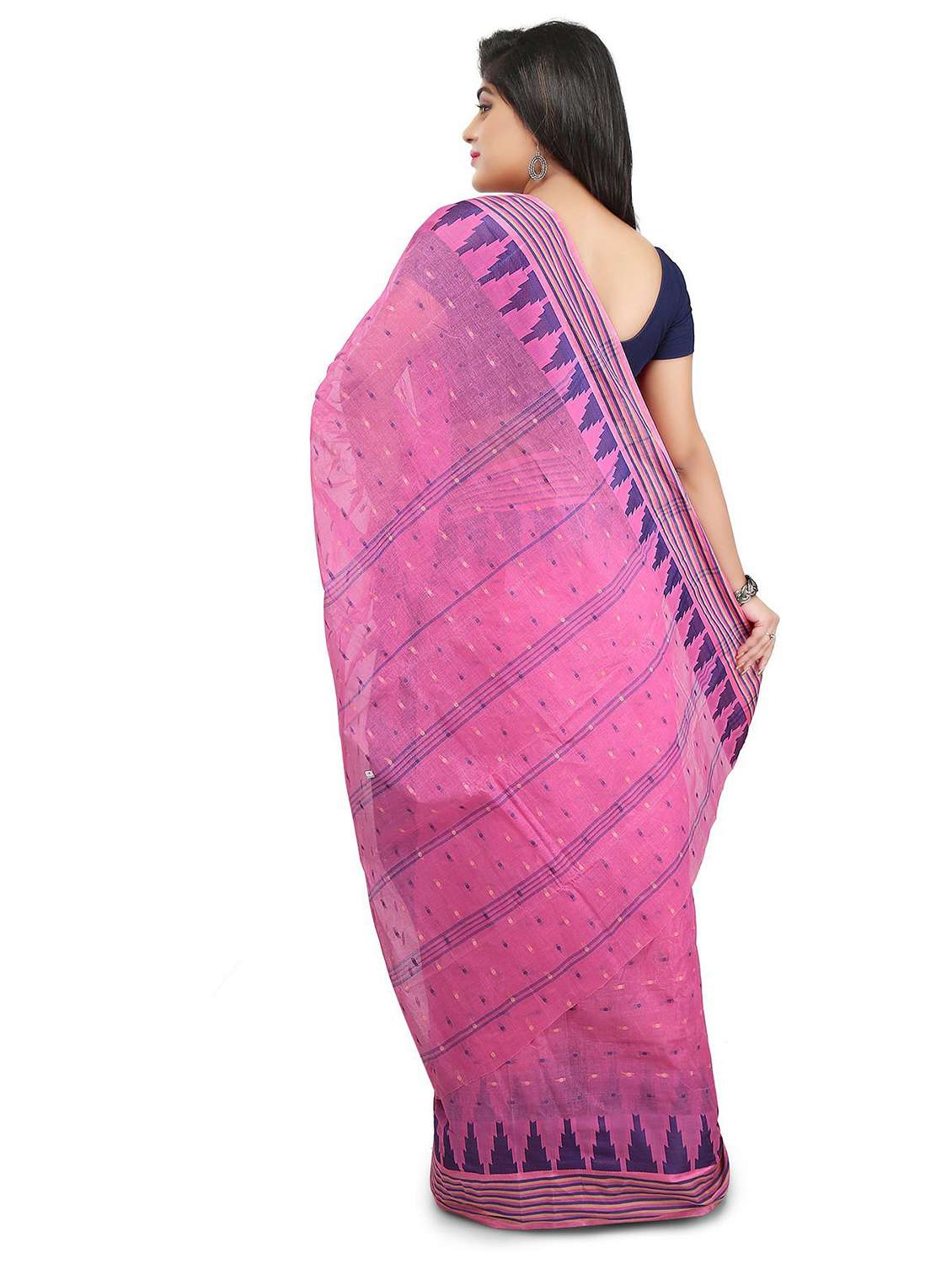 women self design tant saree - 21537258 -  Standard Image - 1