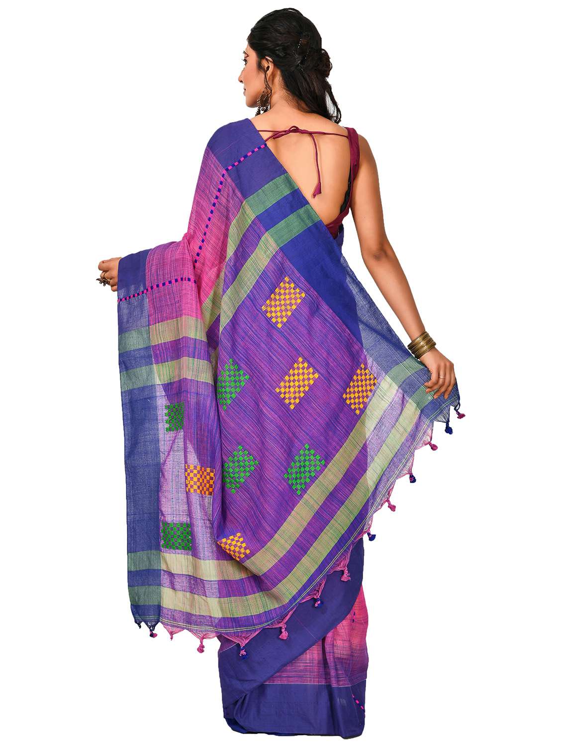 women self design handloom saree - 21537325 -  Standard Image - 1