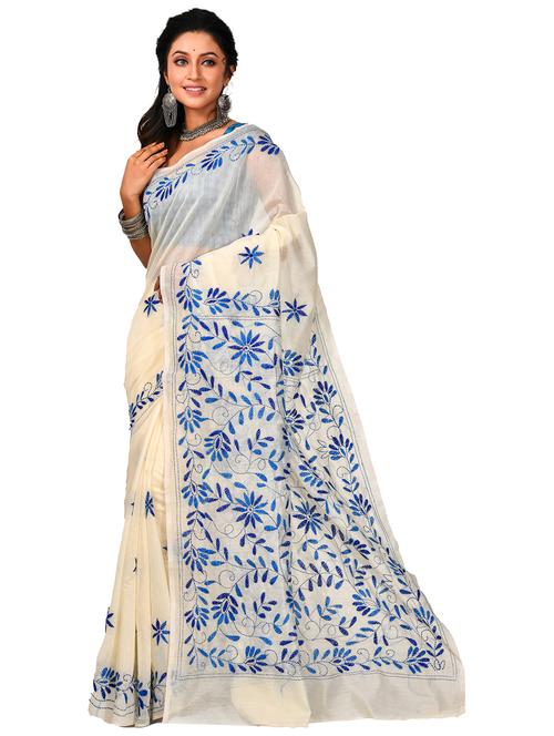 women sold with work chikankari saree - 21537329 - Standard Image - 0