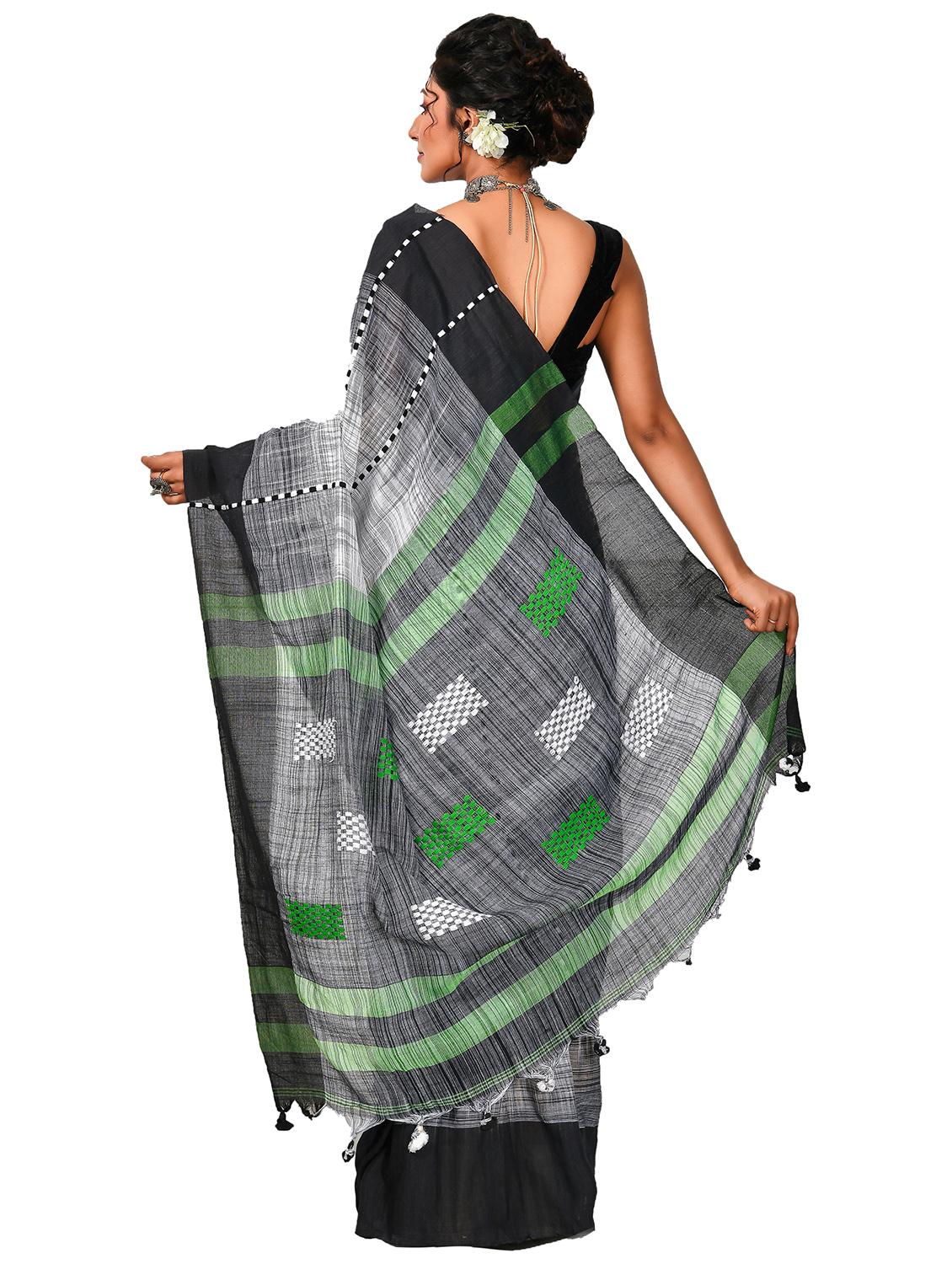 women self design handloom saree - 21537348 - Standard Image - 1