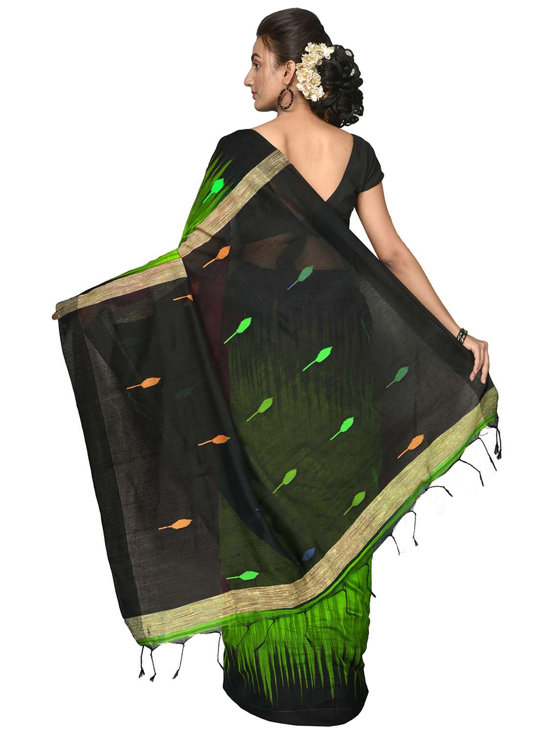 women self design handloom saree - 21537354 -  Standard Image - 1