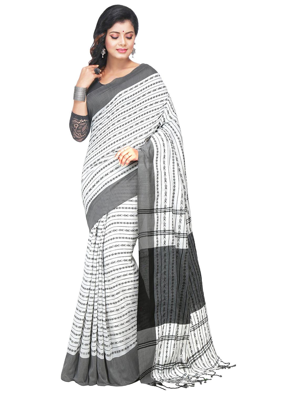 women self design handloom saree - 21537384 -  Zoom Image - 0