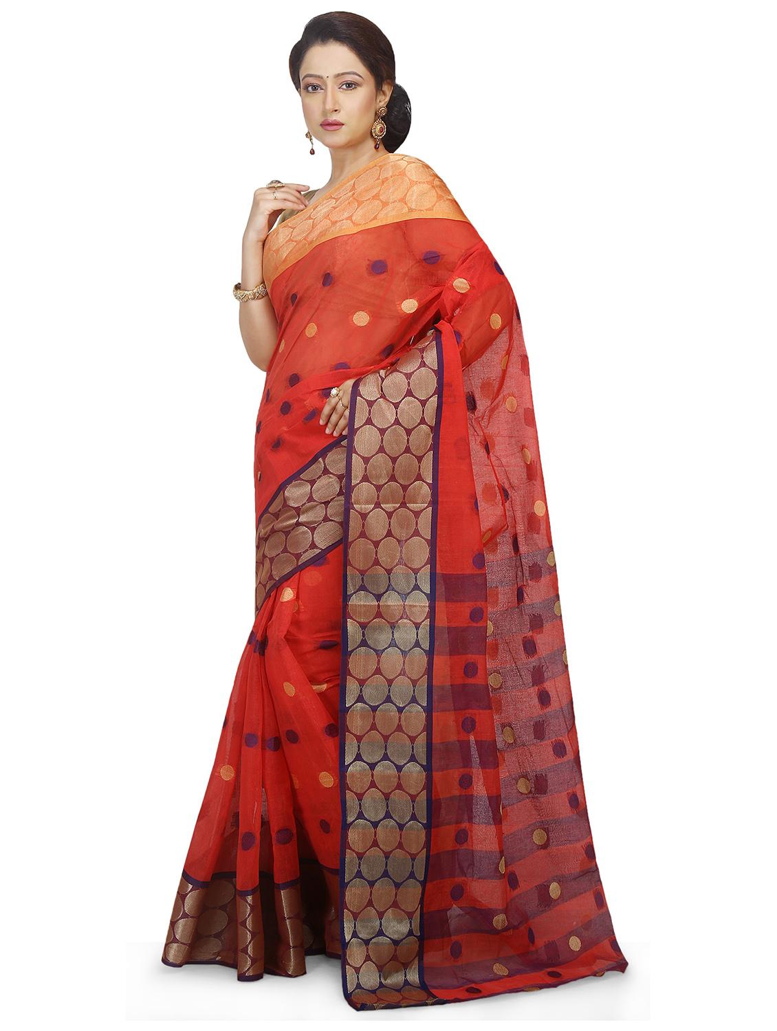 women geometric tant saree - 21537415 - Zoom Image - 0