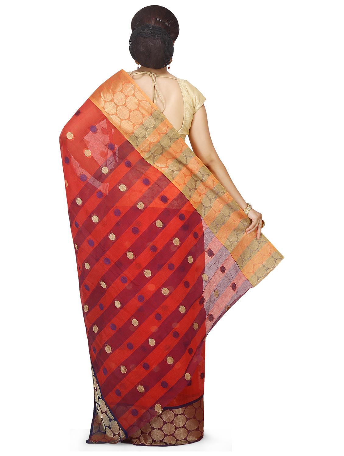 women geometric tant saree - 21537415 - Standard Image - 1