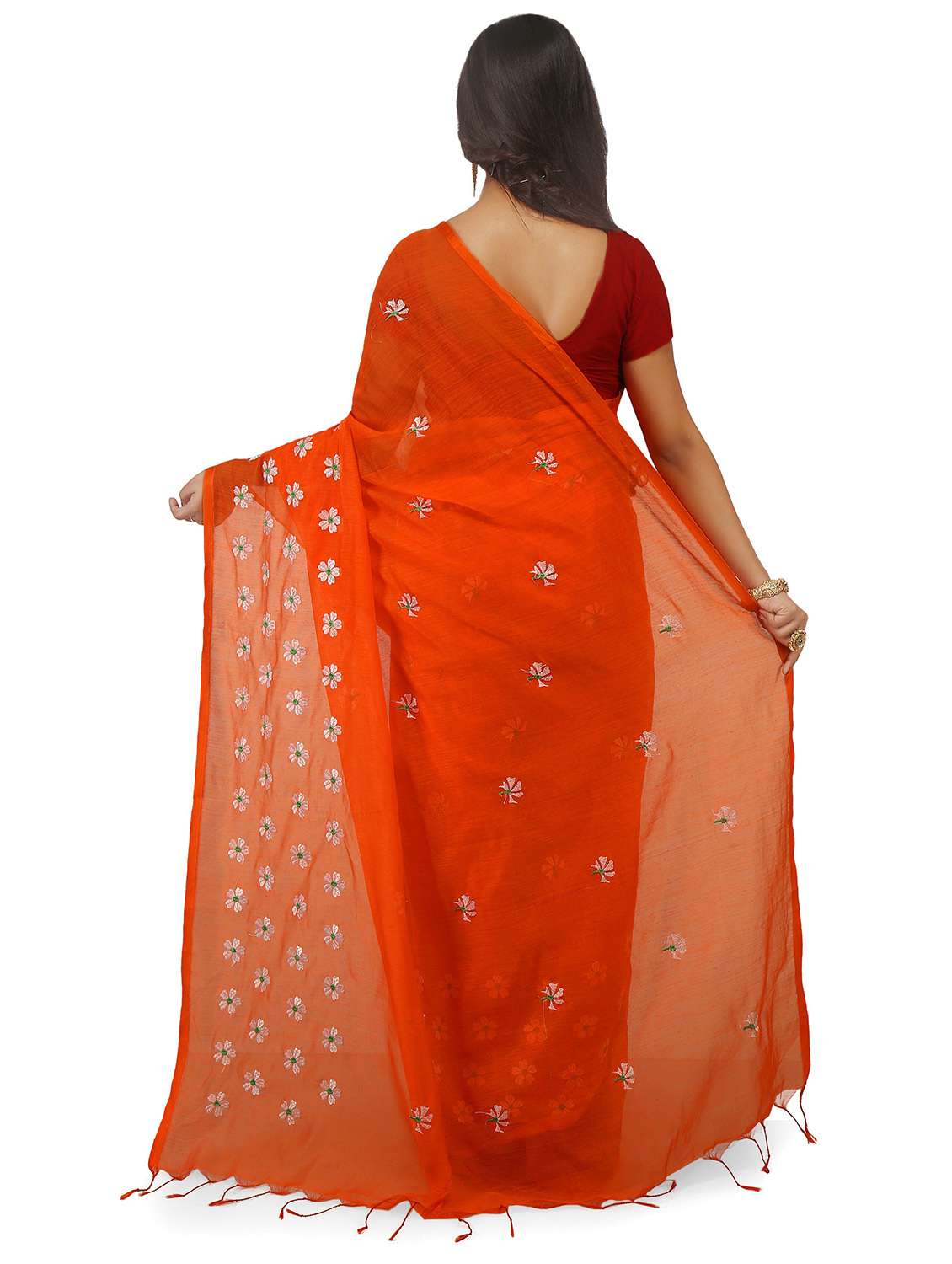 women floral embroidered saree - 21537479 -  Standard Image - 1