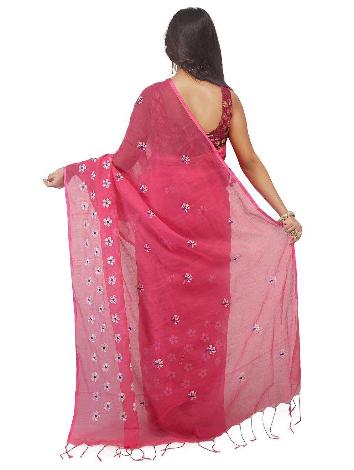 women floral embroidered saree - 21537484 -  Standard Image - 1