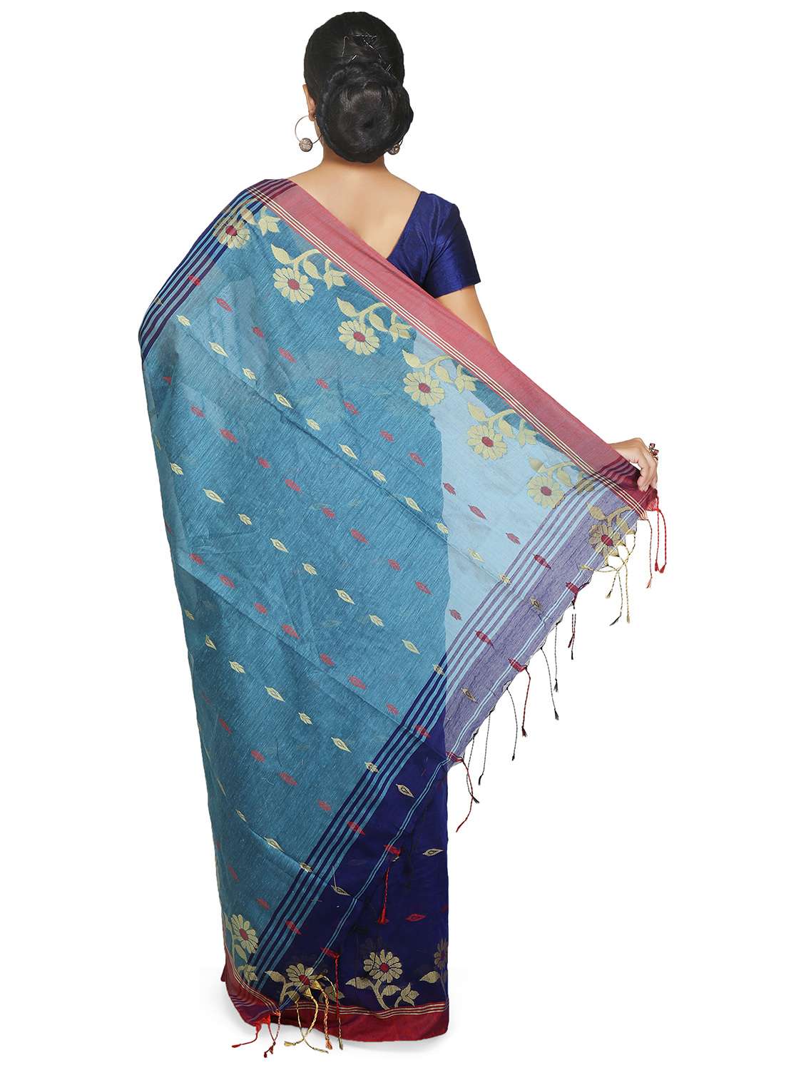 women self design handloom saree - 21537502 - Standard Image - 1