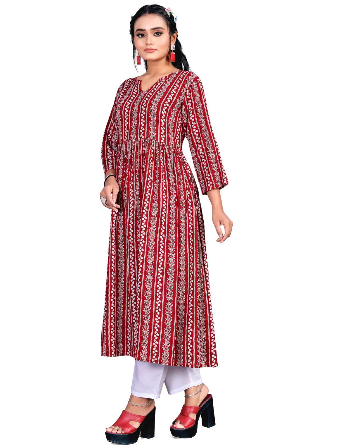 women printed a-line kurta - 21537650 -  Standard Image - 1