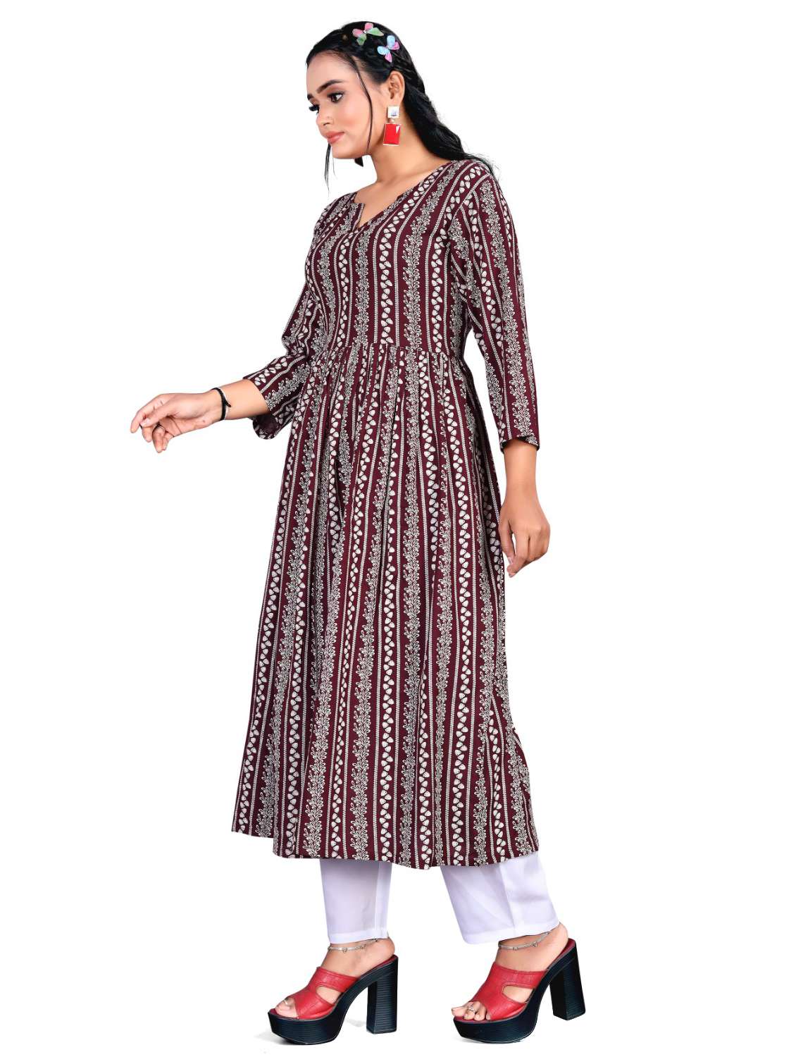 women printed a-line kurta - 21537653 -  Standard Image - 1