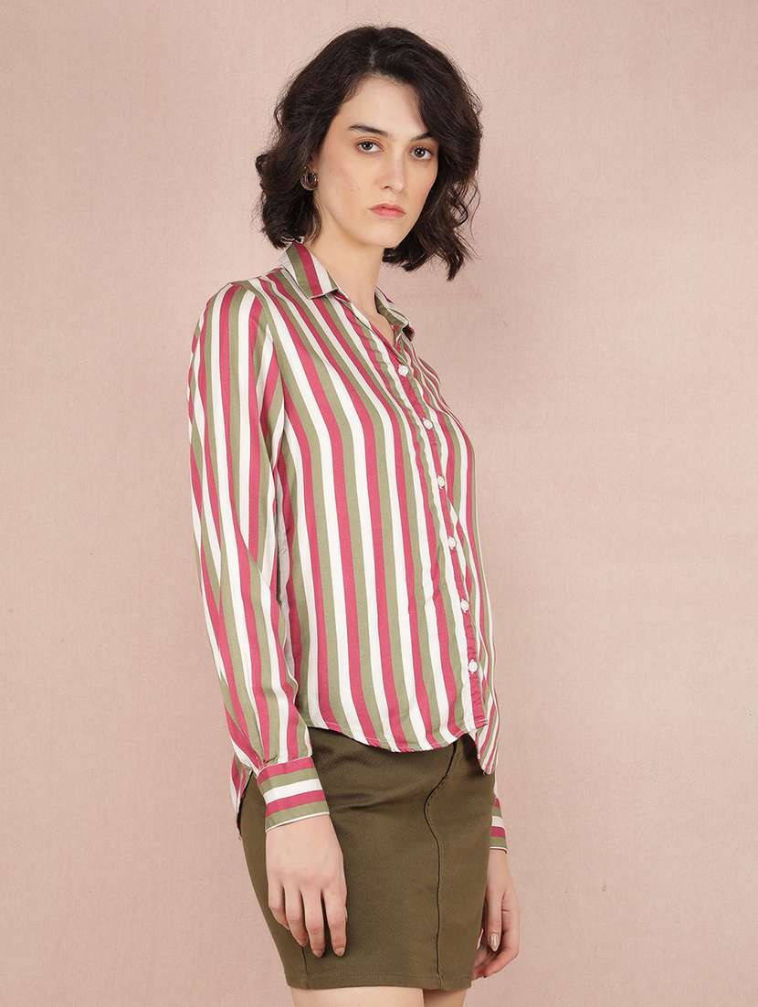 women striped long sleeve shirt - 21537720 -  Standard Image - 1