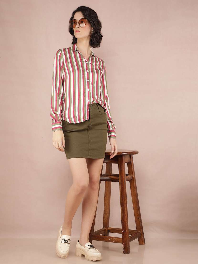 women striped long sleeve shirt - 21537720 -  Standard Image - 4