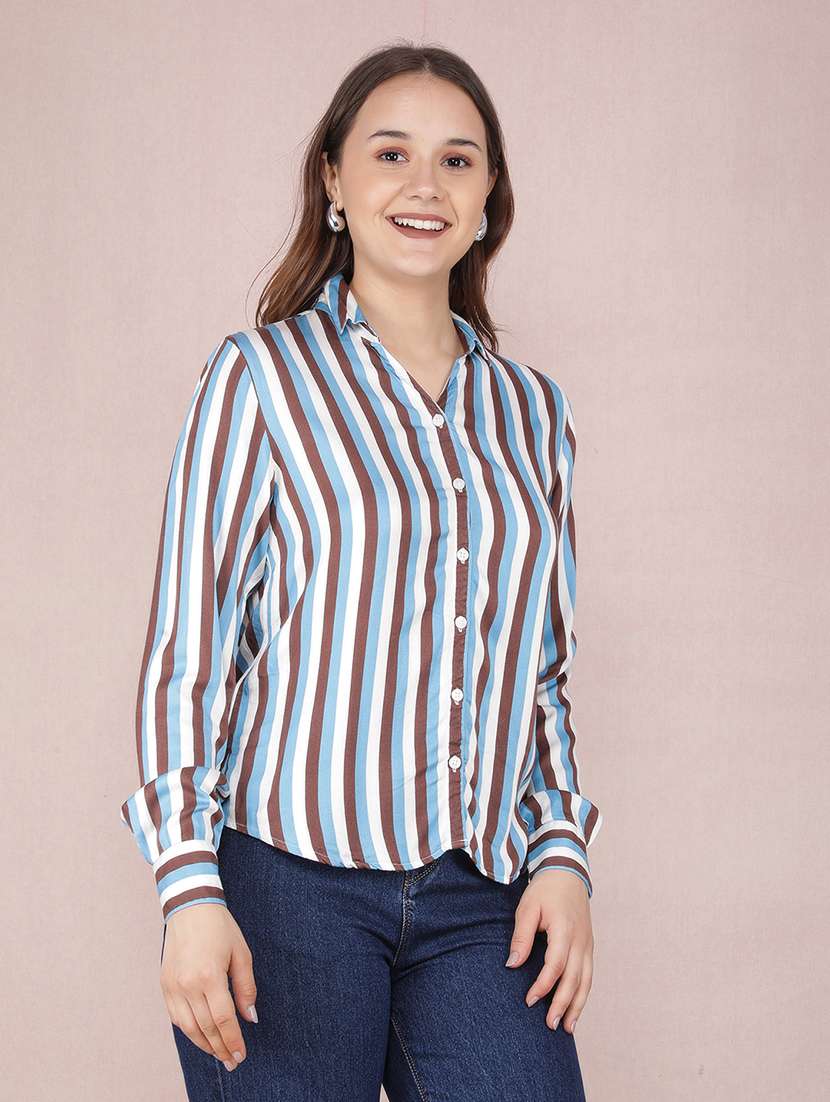 women striped long sleeve shirt - 21537721 -  Standard Image - 1