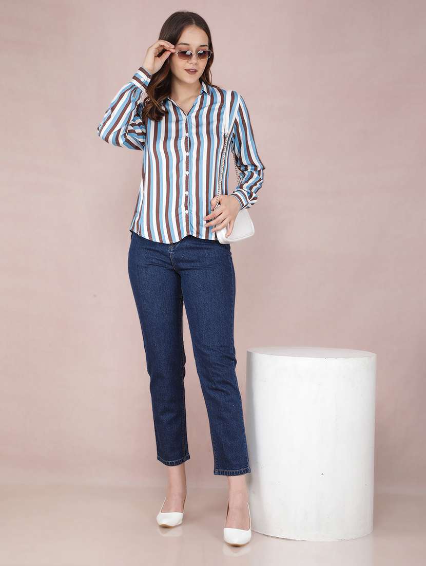 women striped long sleeve shirt - 21537721 -  Standard Image - 4