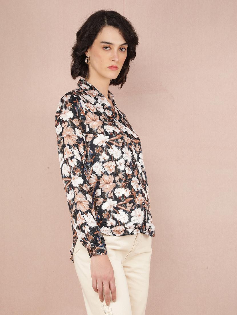 women floral printed collared shirt - 21537726 -  Standard Image - 1