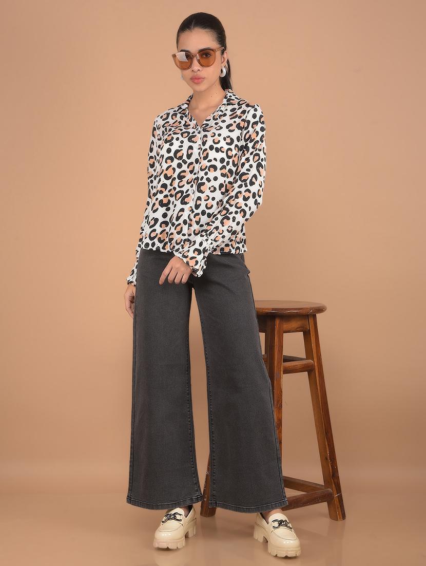 women floral printed mandarin collared shirt - 21537729 - Standard Image - 4
