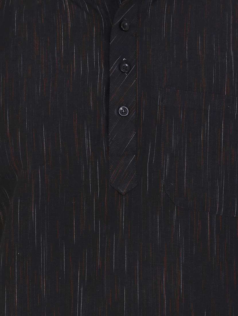 men self design mandarin neck short kurta  - 21537820 -  Standard Image - 4
