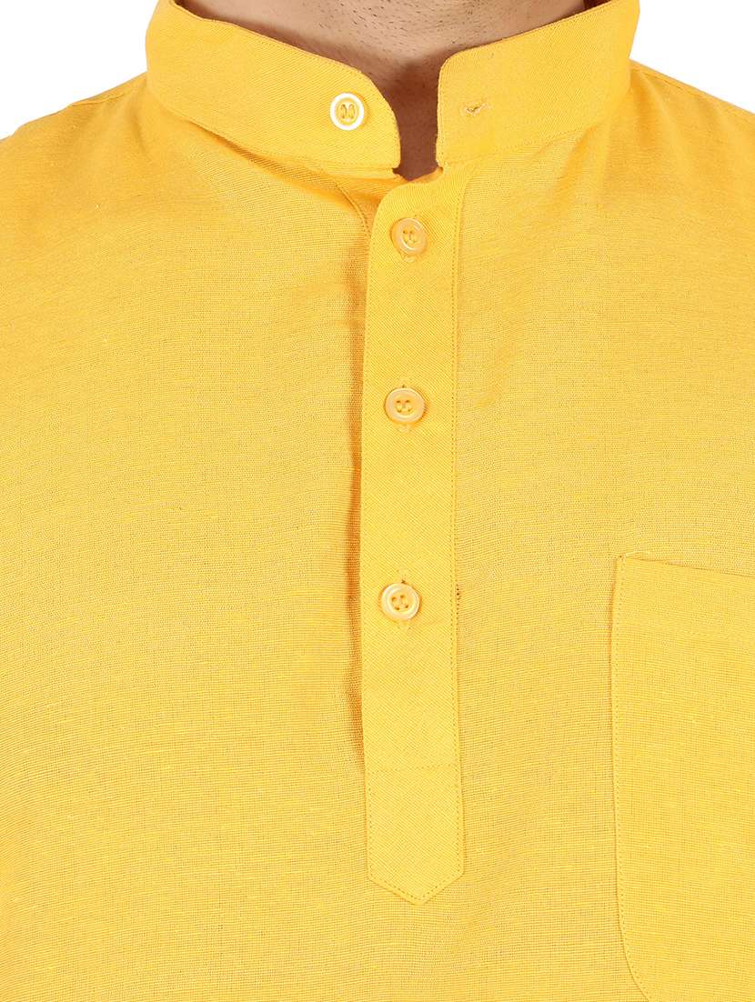men solid mandarin neck short kurta  - 21537828 -  Standard Image - 4