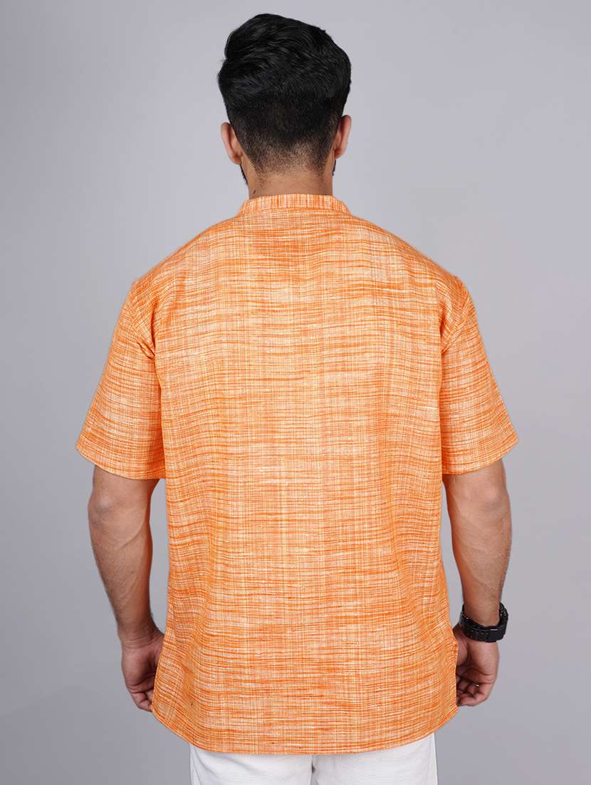 men self design mandarin neck short kurta  - 21537841 -  Standard Image - 1