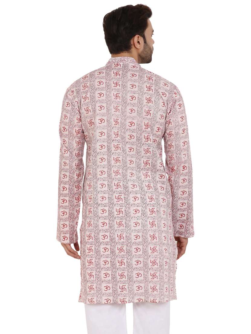 men printed mandarin neck long kurta  - 21537864 -  Standard Image - 1