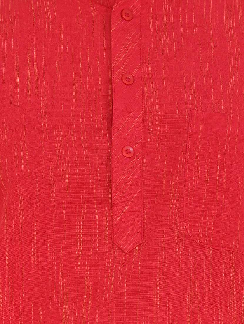 men solid mandarin neck long kurta - 21537894 - Standard Image - 4